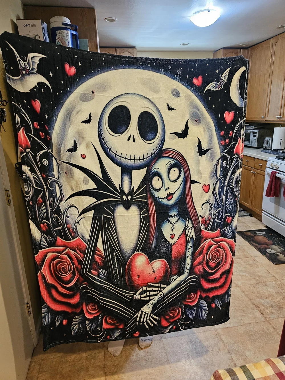 Nightmare Before Christmas Jack And Sally Throw Blanket